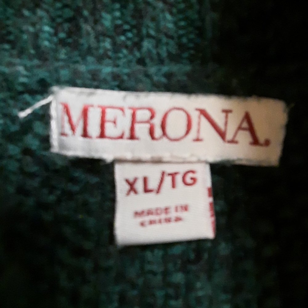 ***PRICE DROP*** Merona Dark Green/Black Turtleneck Sweater, Size XL - Picture 3 of 3